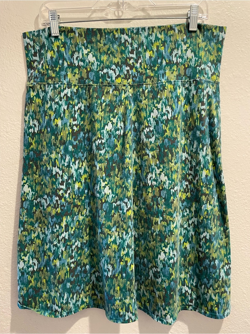 Royal Robbins Green Abstract Printed Active Skirt with Hidden Pocket Sz M